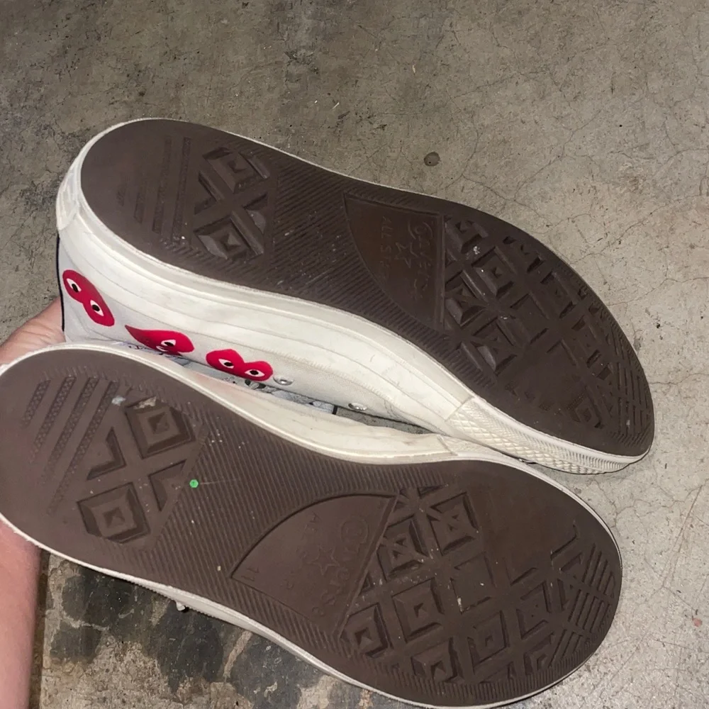 Converse Comme des Garçons men’s 11 hightop used Laceup red hearts ❤️ - Picture 8 of 9
